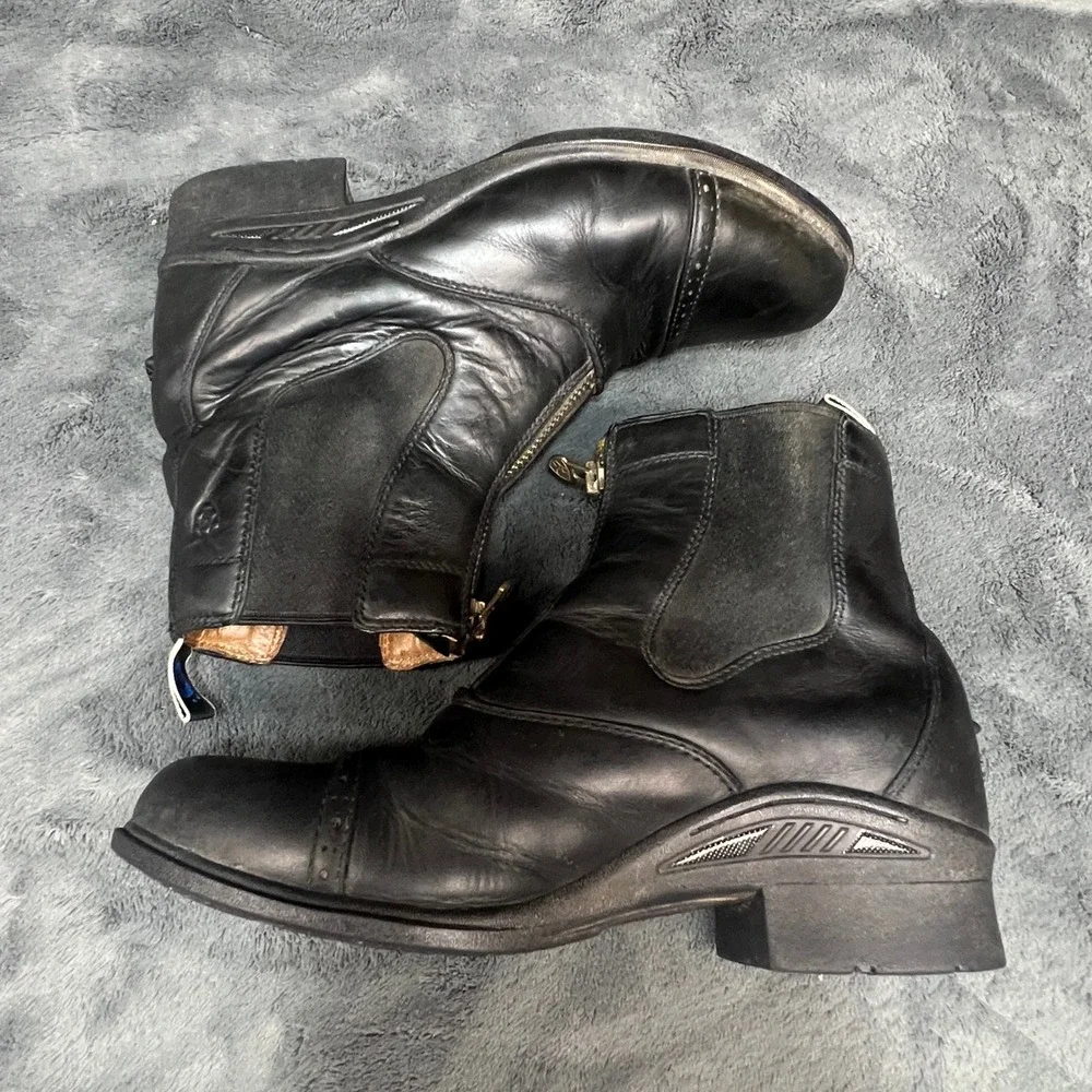 Ariat Cobalt VX Black Leather Front Zip Paddock Riding Boots Womens 9.5B
